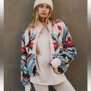 Like New Free People Hit The Slopes Printed Jacket Large